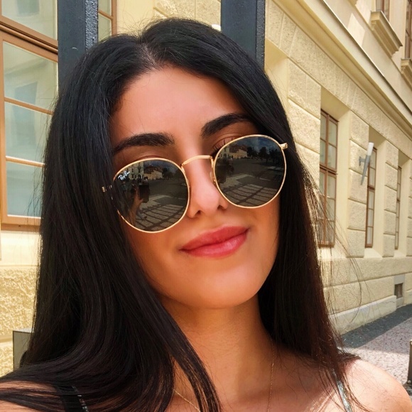 Ray-Ban Accessories - Brand New Gold Frame Green Lens Circular Ray Bans
